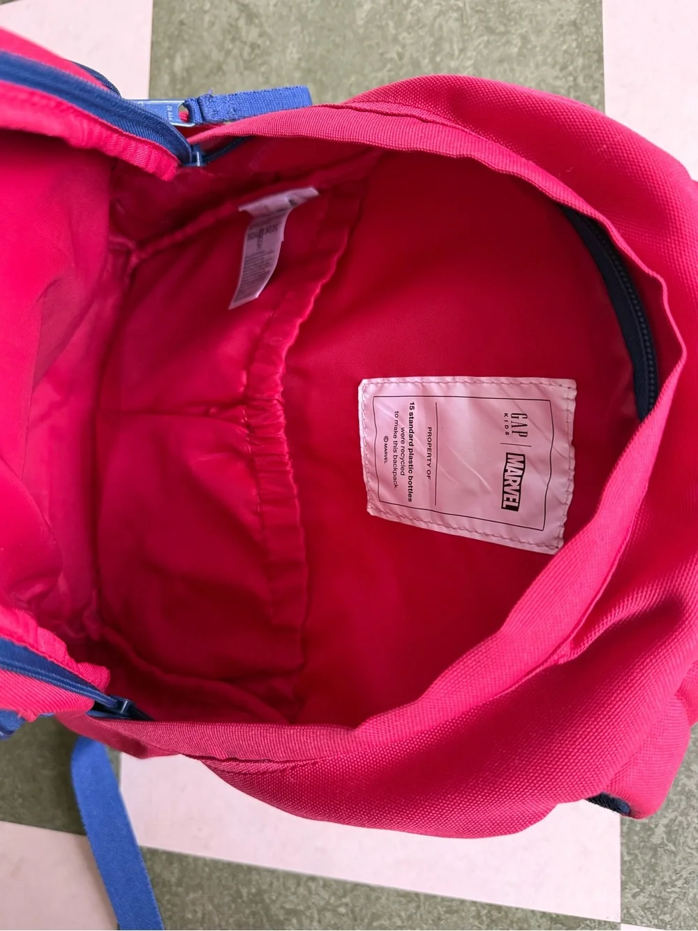 GAP Kids MARVEL Red Backpack with SpiderMan Graphic